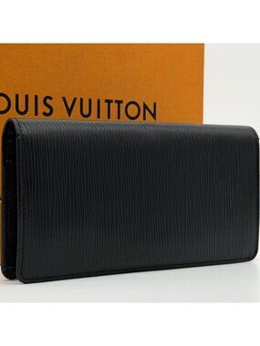 Louis Vuitton Portefeuille Brazza Epi Black Bifold Wallet